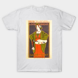 SALON DES CENT Exposition Lithograph Poster 1897 by Artist Louis Rhead T-Shirt